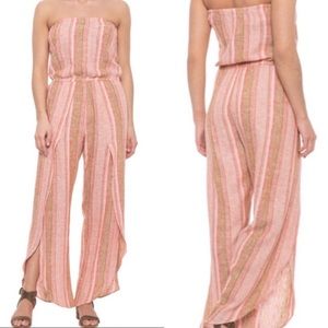 Anthropologie Drew Strapless jumpsuit Sz S